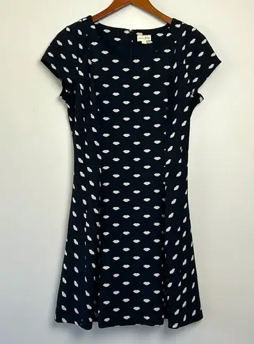 Maison Jules | Black Dress with White Lip Dot Print sz Large