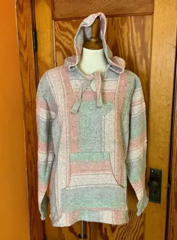 Vtg Y2K girly colors Baja hoodie Size L