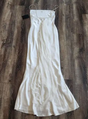 Retrofête Retrofete Marcia Dress in White Size Medium Sleeveless Maxi Slip NWT