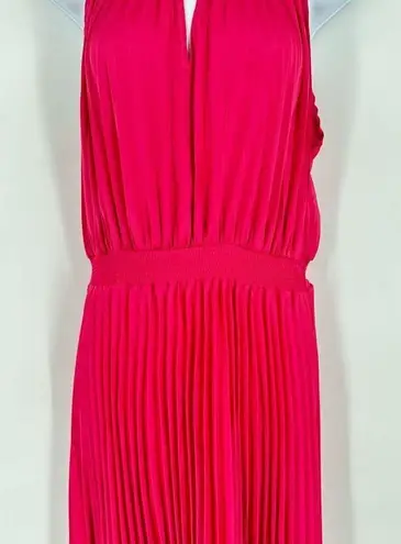 Petal and Pup  Hot Fuchsia Pink Dominique Pleat Detail Maxi Dress Size 10 Halter