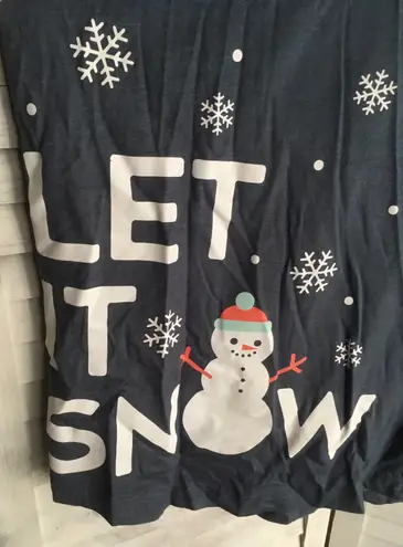 Christmas Sleep Shirt, 3XW Blue Size 3X