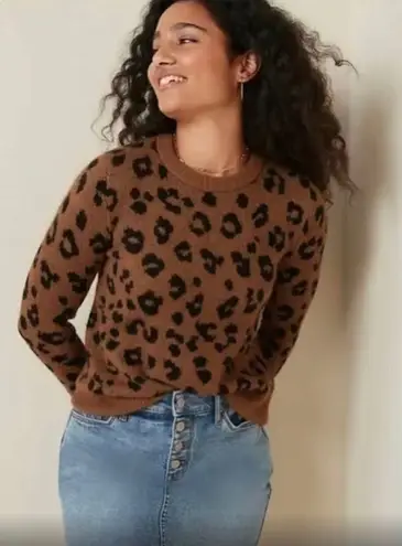 Old Navy Leopard Cozy Sweater