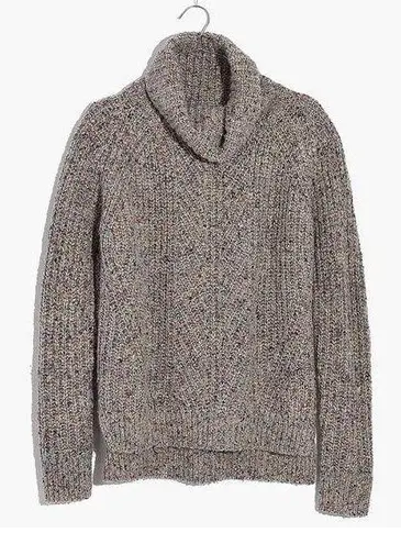 Madewell  Colorfleck Ribbed Turtleneck Sweater Silk, Wool and Nylon blend size XS