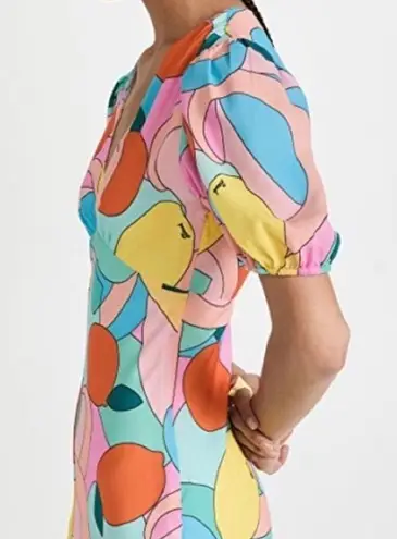 STAUD Mini Dress in Citrus Kaleidoscope NWT