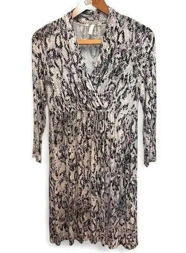 Soma Snake Print Faux Wrap Dress size Medium