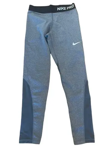 Nike  Pro Dri Fit Gray Exercise Leggings Womens Size Large