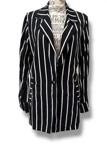 Flynn Skye NWT Size XS Blair Black White Stripe Blazer Jacket