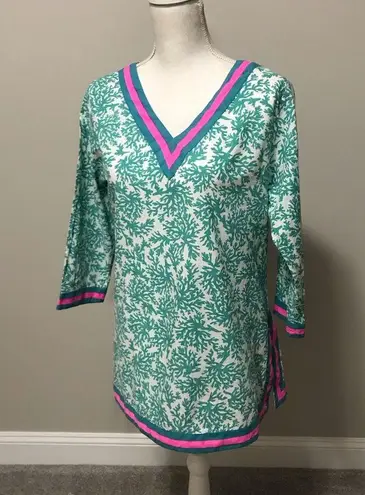 Gretchen Scott Coral reef tunic top Green Size M