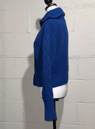 Sincerely Jules Women’s Royal Blue Cableknit Collared Sweater Sz XS