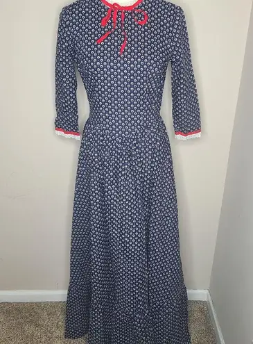 Vintage Handmade Cottagecore Prairie Retro Maxi Dress Red Size undefined