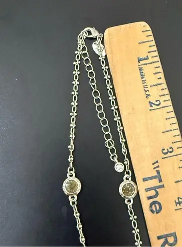 Lia Sophia Silver-tone Molecule Black Sparkly Center Accent 30”Necklace 31g.