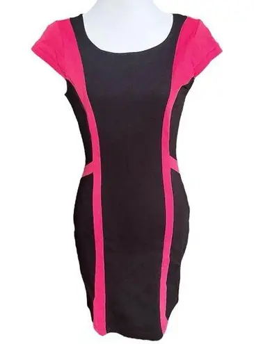 Nicki Minaj NWT Pink and Black Fitted Dress Sheer Back Size Junior M