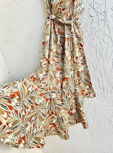 Alexis Strapless Ruffle Printed Faina Midi Dress Multicolor Women's medium