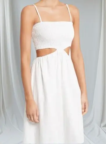 Faithfull the Brand TAYARI White MIDI DRESS Size 12