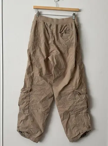Free People  FP Movement S Mesmerise Me Tan Barrel Cargo Pants