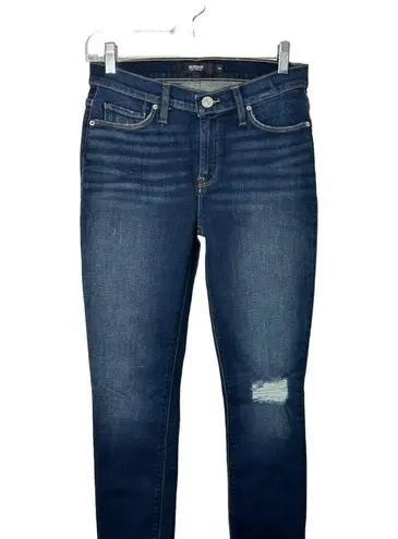 Hudson Jeans Hudson NICO Midrise Super Skinny Ankle Dark Distressed Jeans Size 26 New $130