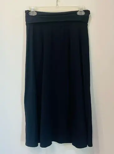 Patagonia  Glory Midi Fold Down Waist Black Skirt Size small Nylon Blend