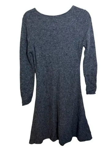 Peruvian Connection Jasmine Alpaca Blend Fit & Flare Gray Sweater Dress