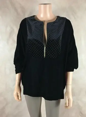 T Tahari Tahari Studded Velvet Top NWT SMALL