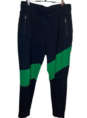 Ralph Lauren Lauren  Black Label navy and green joggers. Size: Large