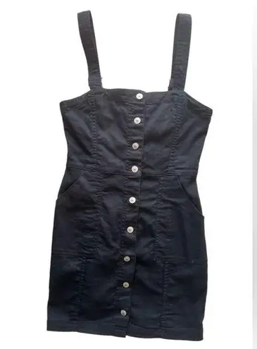 H&M  Black Denim Button Down Dress | 6