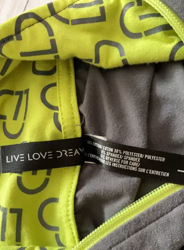 Live Love Dream AéRopostale  1/4 zip pull over longsleeve shirt top gray green Large