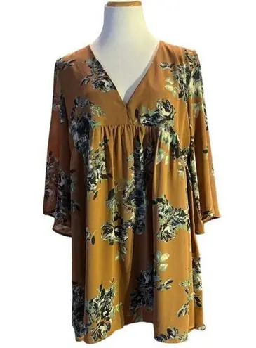 By Together  Floral Short Tunic Dress‎ Size Large