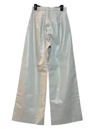 NONchalant Label Pelham Pants in Off White Medium New Womens Vegan Faux Leather
