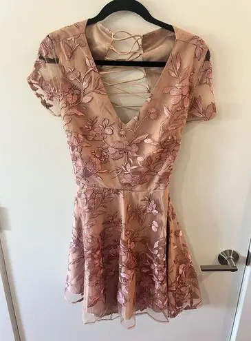 Two Sisters Rose Pink Tie Back Dress