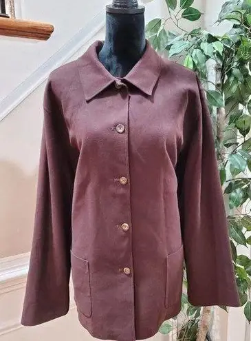 Nordstrom  Women's Brown Viscose Single Breasted Long Sleeve Blazer Coat Size XL