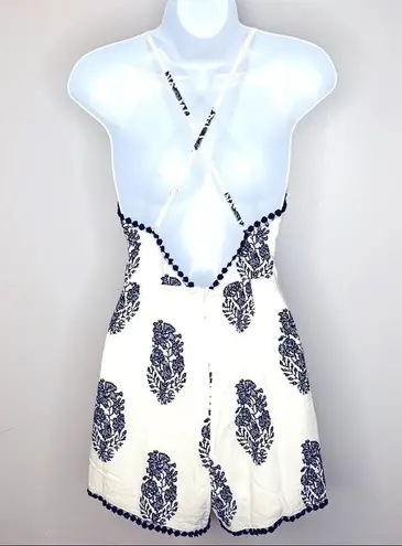Tea & Cup Black and Cream Sleeveless Romper Size Small