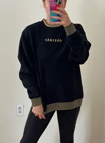 Vintage Caesar's Palace Black Embroidered Sweatshirt sz M/L