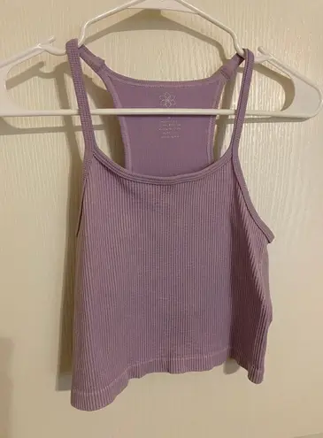 CRZ Yoga Purple Ribbed XZY Yoga Size Small Tank Top