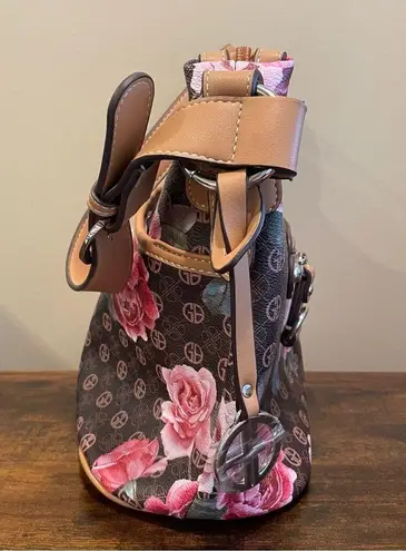 Giani Bernini Signature Rose Handbag Brown