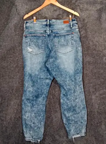 Judy Blue boyfriend fit acid wash distressed high waisted ankle women's 14W