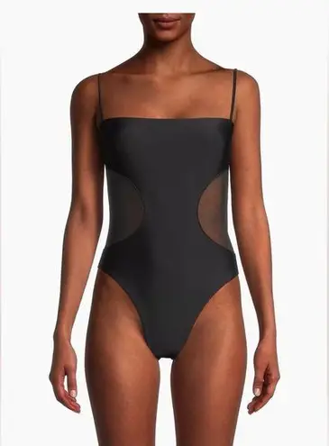 Ramy Brook Novalee Mesh-Paneled One-Piece Swimsuit, Size Large, $238