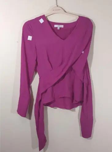 RTR Atlein Sz 6 Pink Side Tie Long Sleeve V