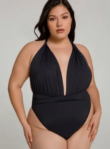 Boutique WHITE Deep V flattering Waist Cincher One Piece