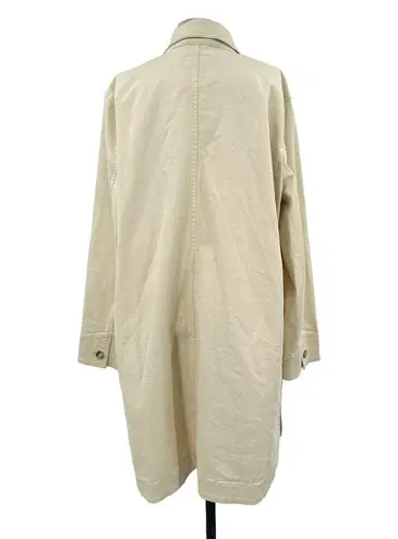 Madewell  Long Belted Chore Coat Cream Ivory Size XL **Missing Belt