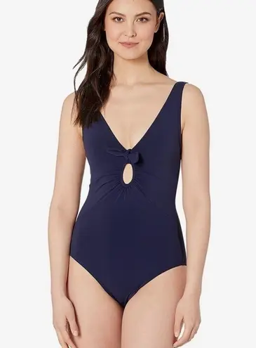 Robin Piccone Ava Plunge One-Piece swimsuit in Navy blue size 2