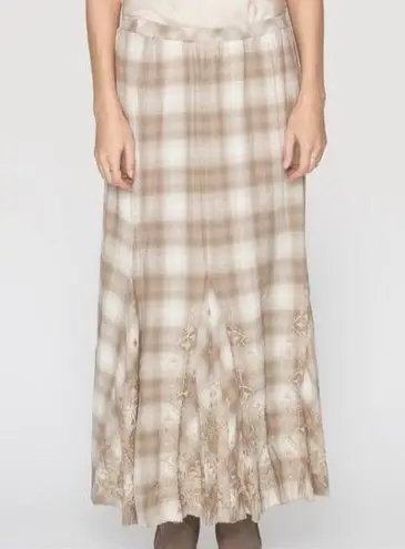 Johnny Was Tulla plaid maxi skirt Medium Prairie
