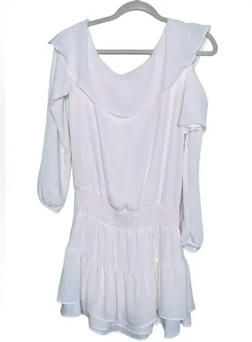 Krisa Ivory Ruffle Skirt Dress Size XS
