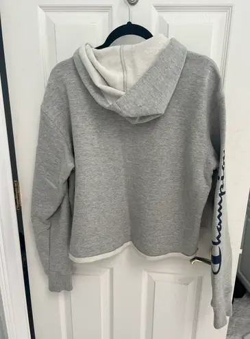 Champion Gray Cropped Hoodie