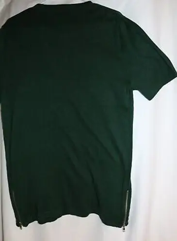 ASOS Men's XL Soft Muscle Fit Green Shirt with Side Zippers 100% Cotton  Design