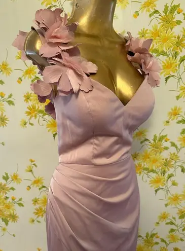 Cinderella Divine Side slit satin pink Prom Dress size 10