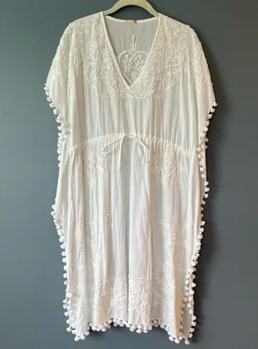 MATTA NY Kalim Hearts Kaftan White