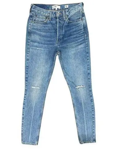 RE/DONE  High Rise Tapered Medium Wash Jeans