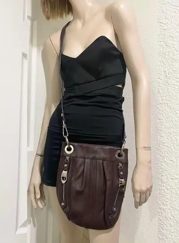 B Makowsky B. MAKOWSKY Brown 100% Genuine Leather Crossbody Shoulder Bag