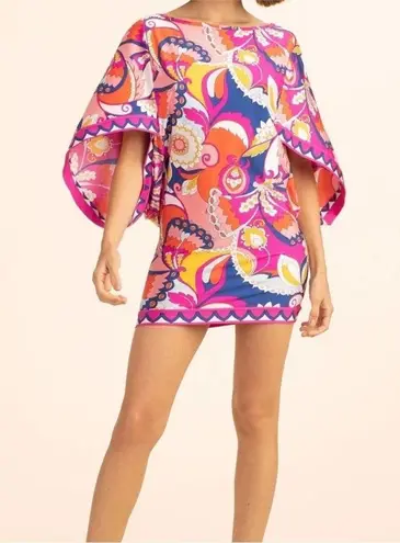 Trina Turk  Sevilla multi colorful print swim tunic coverup dress S