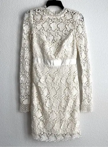 Monique Lhuillier ML Ivory Lace Sheath Dress, Size 0 NEW w/Tag